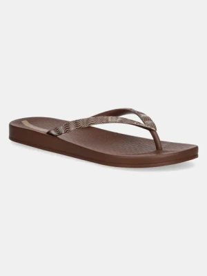 Ipanema japonki MESH IX FEM damskie kolor brązowy na płaskim obcasie 83651-BB810