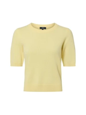 IPURI Damska koszula z dzianiny kaszmirowej Kobiety Wełna żółty jednolity,