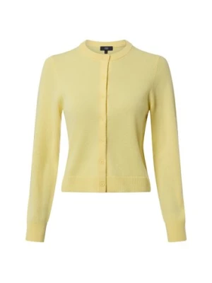 IPURI Damski kardigan z kaszmiru Kobiety Kaszmir żółty jednolity,