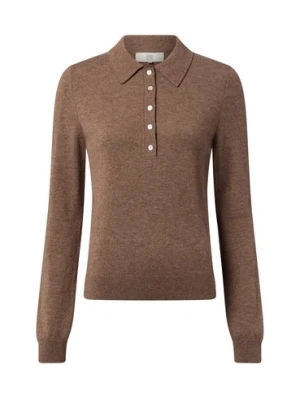 IPURI Damski sweter z dzianiny z zawartością wełny merynosów Kobiety Wełna merino brązowy marmurkowy,