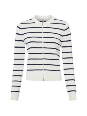 IPURI Kardigan damski Kobiety Sztuczne włókno biały w paski,