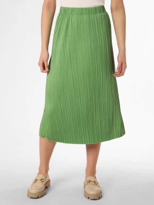 IPURI Spódnica damska Kobiety Sztuczne włókno zielony jednolity,