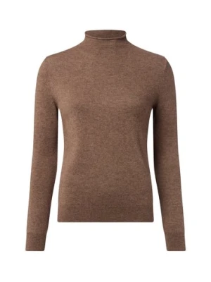 IPURI Wełniany sweter damski z zawartością merynosów Kobiety drobna dzianina brązowy marmurkowy,