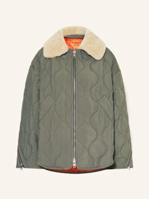 Iq Studio Kurtka Pikowana Oversize Z Odpinanym Pluszowym Materiałem gruen