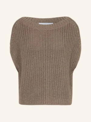 Iris Von Arnim Sweter Z Dzianiny Avelin Z Dodatkiem Lnu I Jedwabiu beige