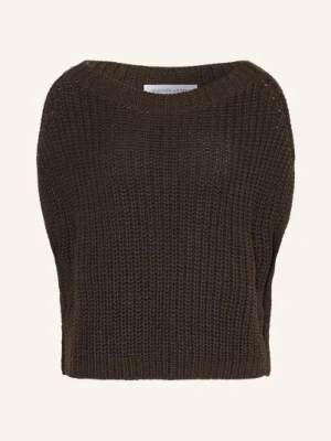 Iris Von Arnim Sweter Z Dzianiny Avelin Z Dodatkiem Lnu I Jedwabiu braun