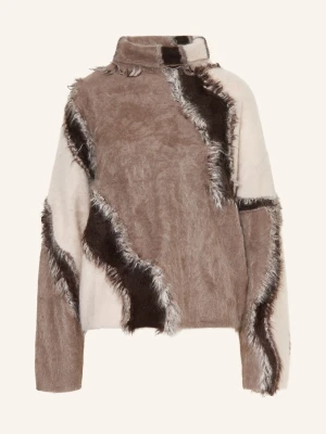 Iris Von Arnim Sweter Z Golfem Z Kaszmiru beige