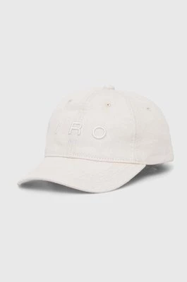 IRO czapka z daszkiem bawełniana kolor biały z aplikacją
