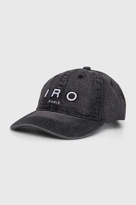 IRO czapka z daszkiem kolor szary gładka