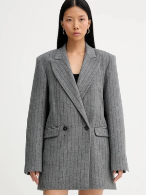 IRO płaszcz z dodatkiem wełny WM07NIMI kolor szary NIMI