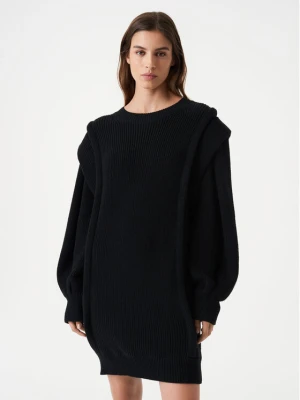 IRO Sukienka dzianinowa Lorely AR641 Czarny Relaxed Fit