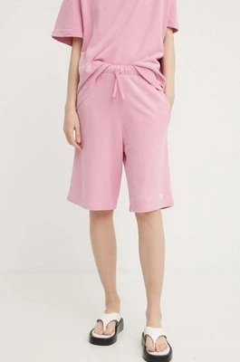 IRO szorty damskie kolor różowy gładkie high waist