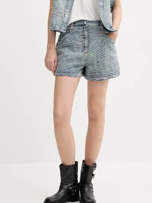 IRO szorty jeansowe damskie kolor niebieski z aplikacją high waist WM30VINY