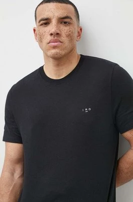 IRO t-shirt bawełniany męski kolor czarny gładki