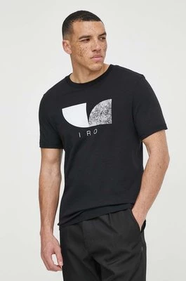 IRO t-shirt bawełniany męski kolor czarny z nadrukiem