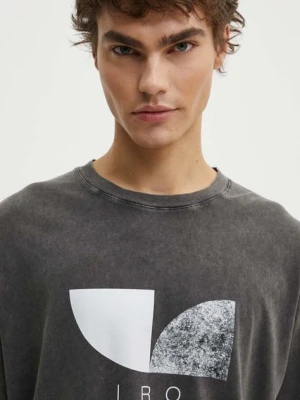 IRO t-shirt bawełniany męski kolor szary z nadrukiem MP19OURI