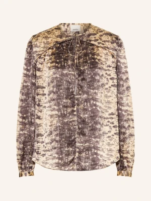 Isabel Marant Bluzka Koszulowa Laraya Z Jedwabiu beige