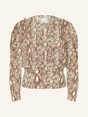 Isabel Marant Bluzka Zarga Z Jedwabiu beige