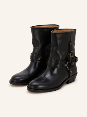 Isabel Marant Botki Motocyklowe Ildred Z Ćwiekami schwarz