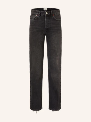 Isabel Marant Jeansy Straight Daya Z Nitami schwarz 02FK FADED BLACK