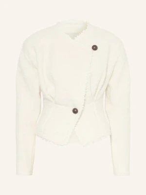 Isabel Marant Marynarka Z Tkaniny Bouclé Suna weiss ECRU