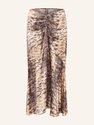 Isabel Marant Satynowa Spódnica Laren Z Jedwabiu beige
