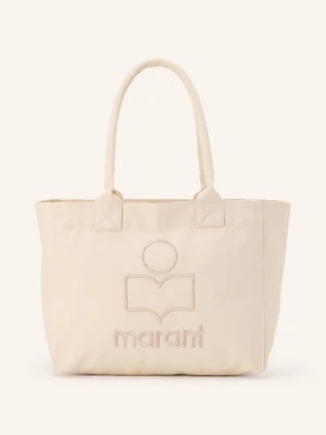 Isabel Marant Shopperka Yenky Zipped Z Brokatową Przędzą beige JASNOBRĄZOWY