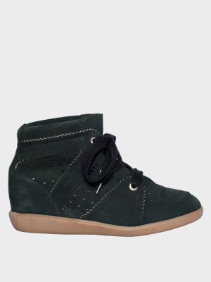 Isabel Marant Sneakersy Bobby Faded Black z ukrytym koturnem 5 cm rozmiar