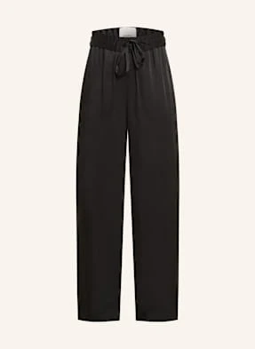 Isabel Marant Spodnie Satynowe Kendry schwarz