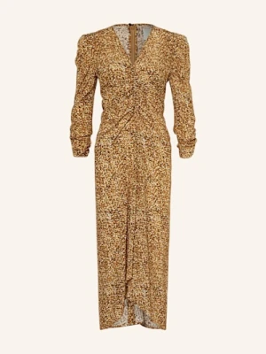 Isabel Marant Sukienka Koktajlowa Albini Z Jedwabiu Z Rękawami 3/4 gelb