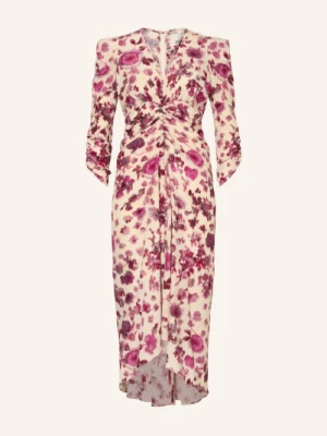 Isabel Marant Sukienka Koktajlowa Albini Z Jedwabiu Z Rękawami 3/4 rosa
