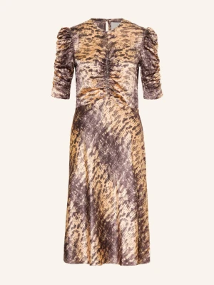Isabel Marant Sukienka Koktajlowa Lemila Z Jedwabiu Z Rękawami 3 / 4 beige