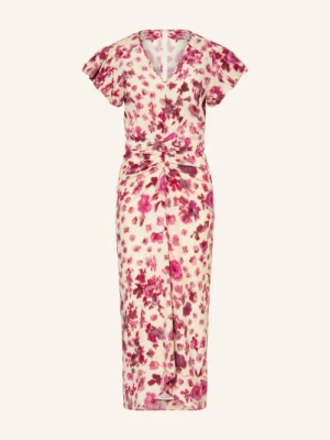 Isabel Marant Sukienka Koktajlowa Terenae Z Jedwabiu rosa