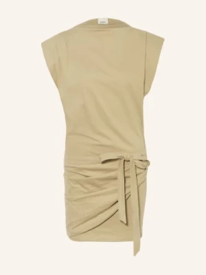 Isabel Marant Sukienka Z Dżerseju Marielle O Kroju Kopertowym braun