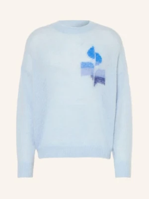 Isabel Marant Sweter Drany Z Moheru blau