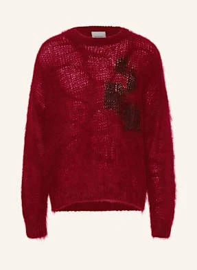 Isabel Marant Sweter Mirello Z Dodatkiem Moheru rot