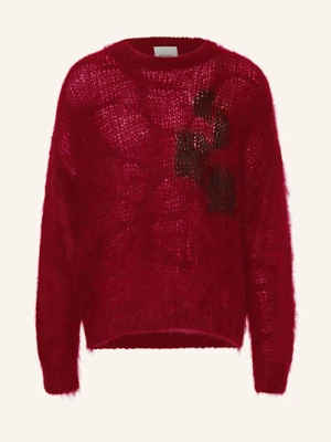 Isabel Marant Sweter Mirello Z Dodatkiem Moheru rot