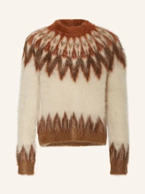 Isabel Marant Sweter Nicolas Z Dodatkiem Moheru braun