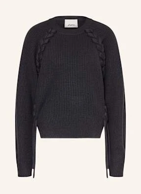 Isabel Marant Sweter Noelia Z Wełny Merino grau