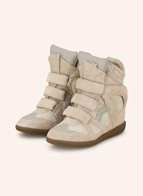 Isabel Marant Wysokie Sneakersy Bekett beige