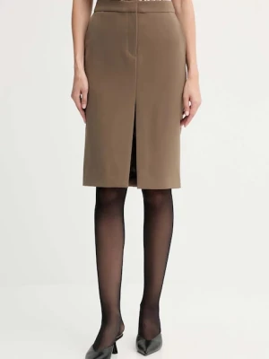 ISABELLE BLANCHE spódnica kolor zielony mini prosta IS25FW-G052-T001