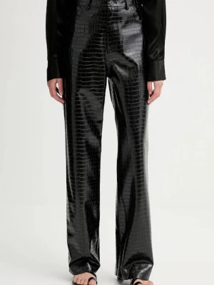 ISABELLE BLANCHE spodnie damskie kolor czarny proste high waist IS25FW-P030-T006