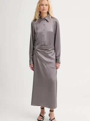 ISABELLE BLANCHE sukienka kolor szary maxi prosta IS25FW-A101-T008