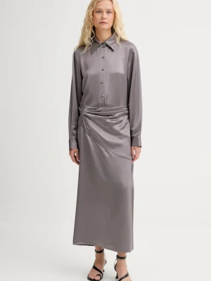 ISABELLE BLANCHE sukienka kolor szary maxi prosta IS25FW-A101-T008