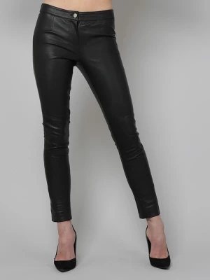 Isaco und Kawa Skórzane spodnie w kolorze czarnym rozmiar: 34