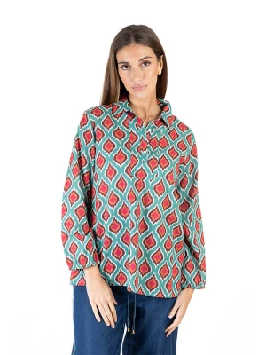 Isla Bonita by SIGRIS Bluzka w kolorze czerwono-turkusowym rozmiar: L