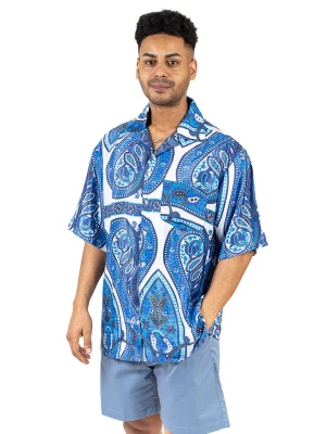 Isla Bonita by SIGRIS Koszula w kolorze biało-niebieskim rozmiar: L