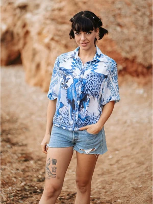 Isla Bonita by SIGRIS Koszula w kolorze biało-niebieskim rozmiar: L