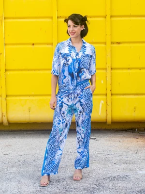 Isla Bonita by SIGRIS Spodnie w kolorze niebieskim rozmiar: XL