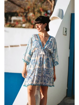 Isla Bonita by SIGRIS Sukienka w kolorze biało-błękitnym rozmiar: M